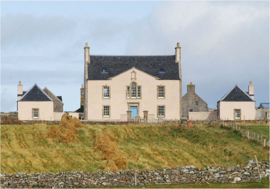 Belmont House offers self-catering accommodation in 'the finest classical house in the northern isles'.