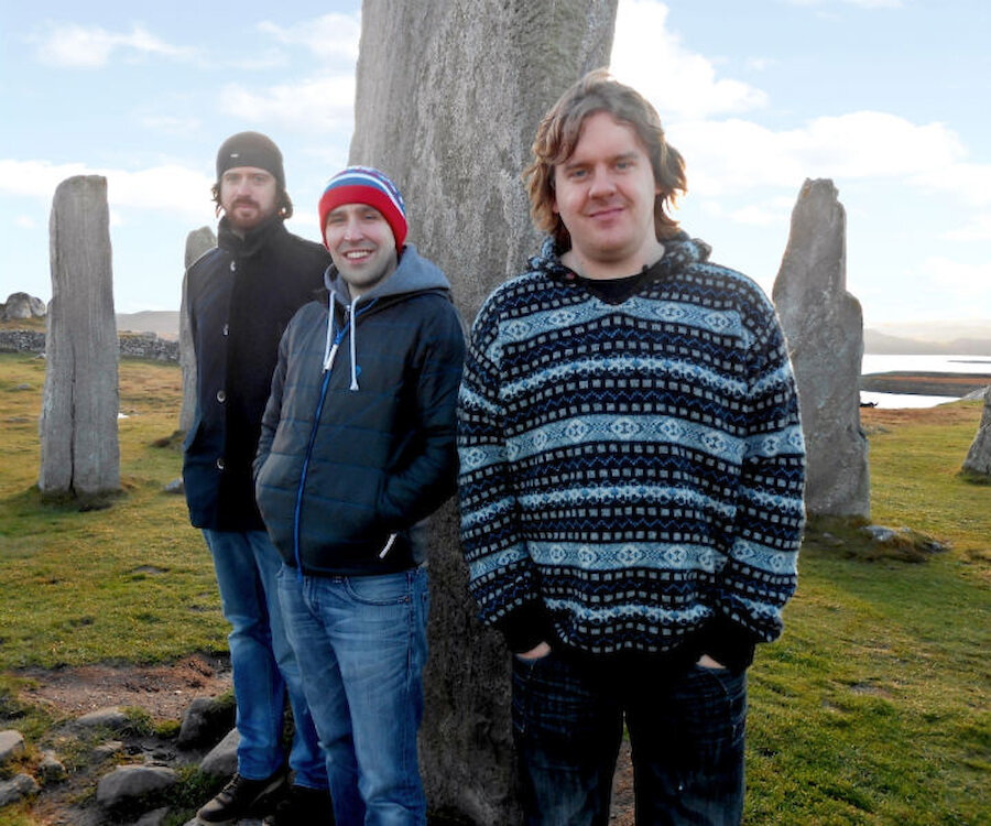 Between Islands participants (L to R) Kris Drever, Willie Campbell and Arthur Nicolson (Courtesy Shetland Arts)
