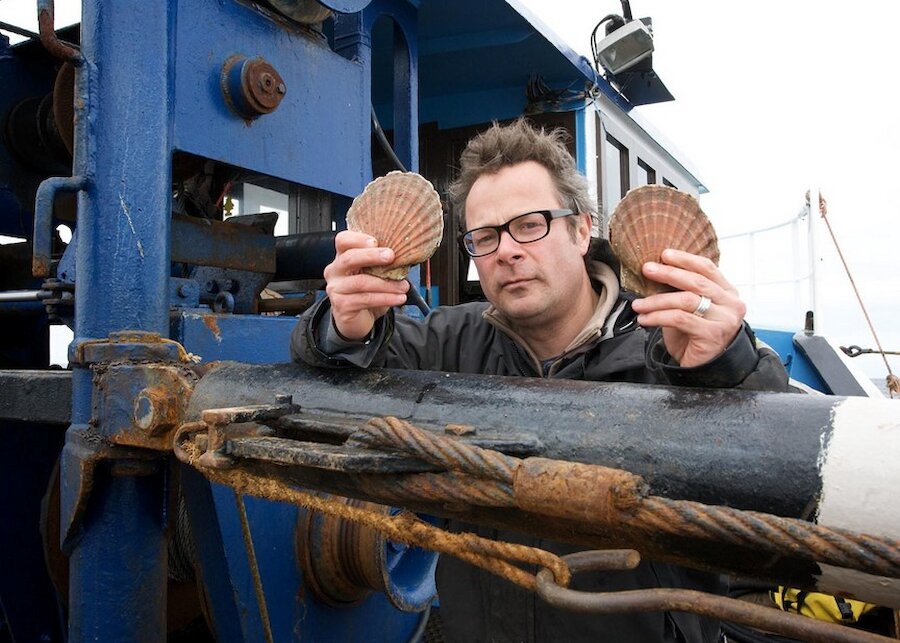 Hugh Fearnley-Whittingstall has singled out the Shetland scallop fishery for praise. (Courtesy Channel 4)