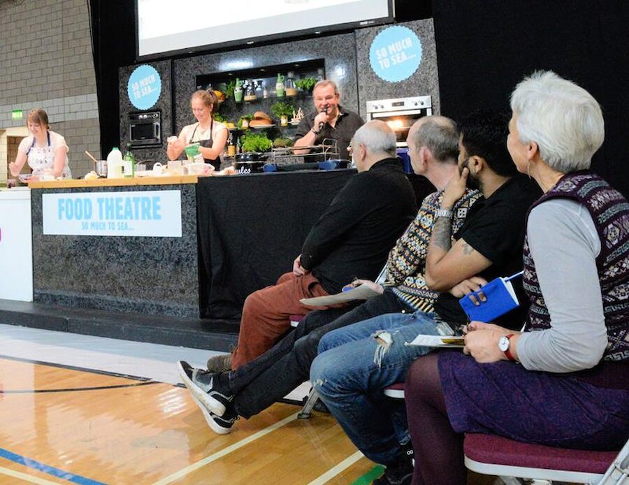 The demonstration kitchen - and cooking competitions - ahve been very popular features at previous Taste of Shetland events | Alastair Hamilton