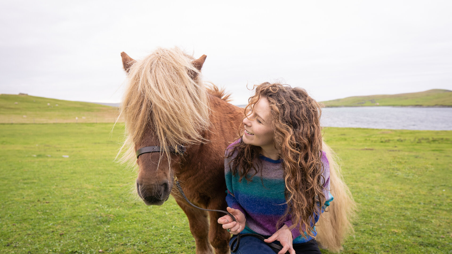 Catherine Munro with one of her beloved Shetland ponies