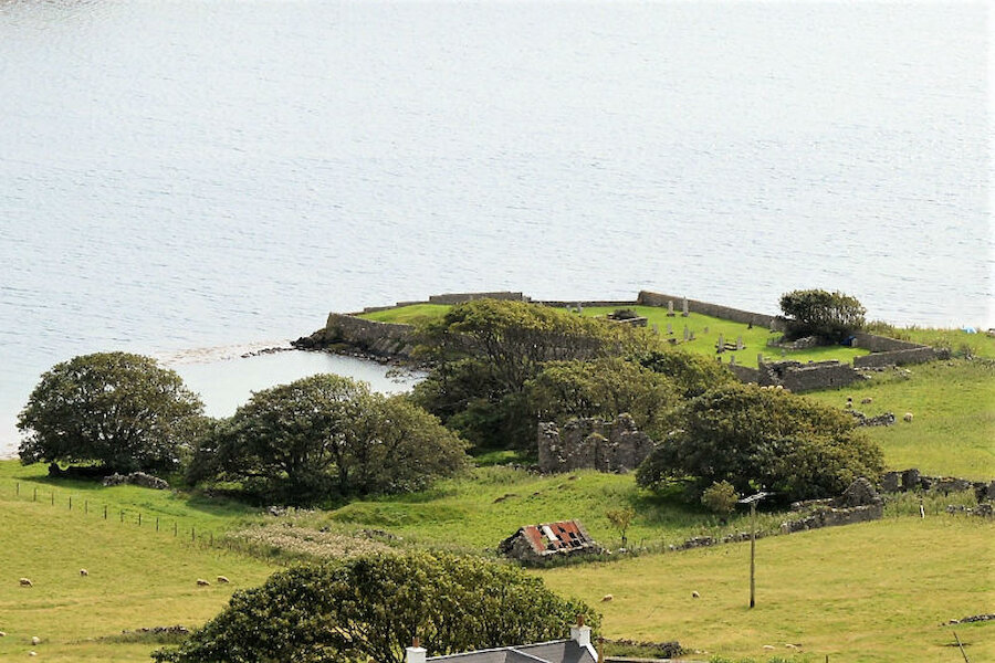 The ruin at centre right is the former home of John Clunies Ross (Courtesy Alastair Hamilton)