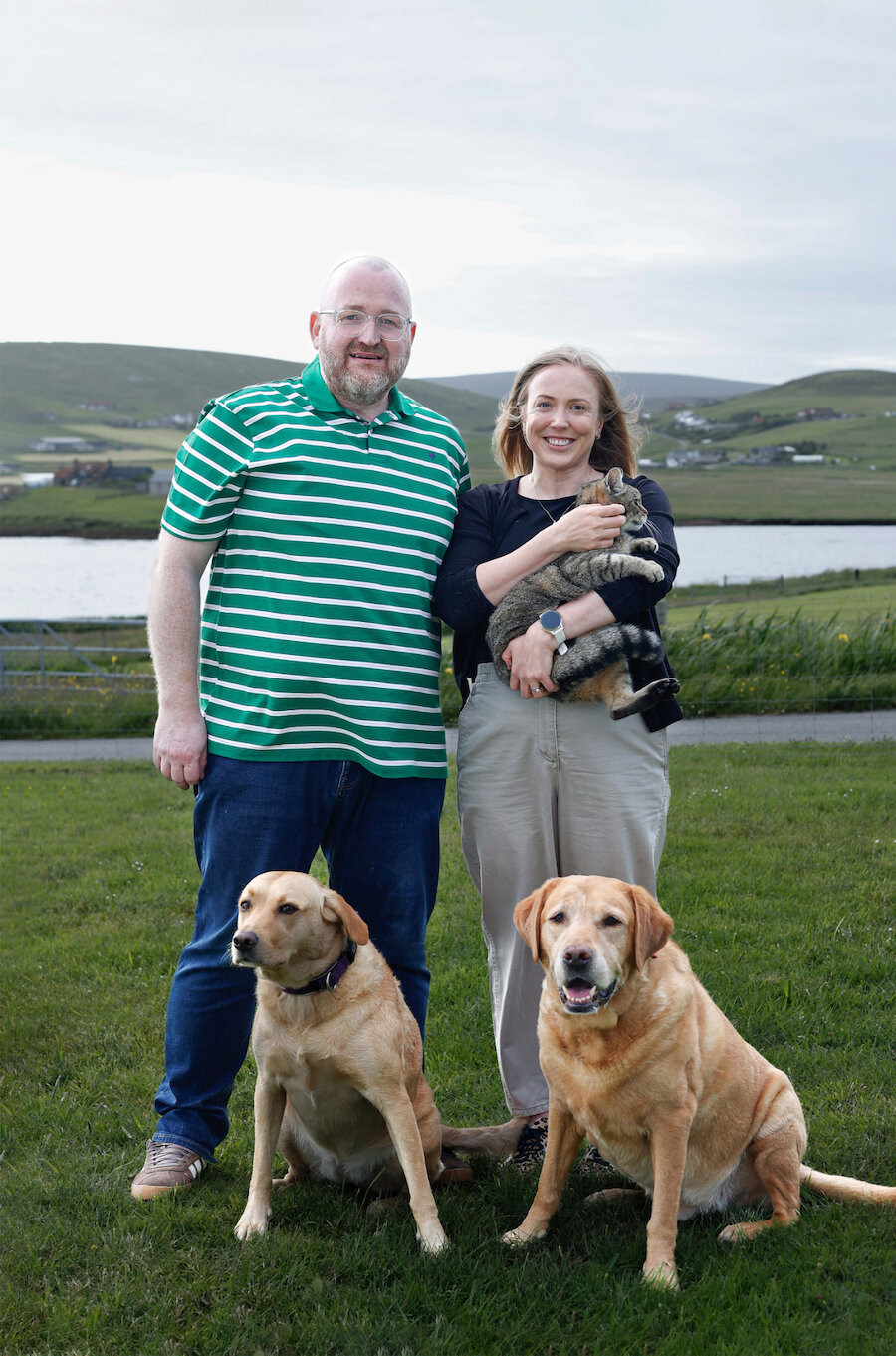 The couple spends more time together and with their dogs since working with NHS Shetland.