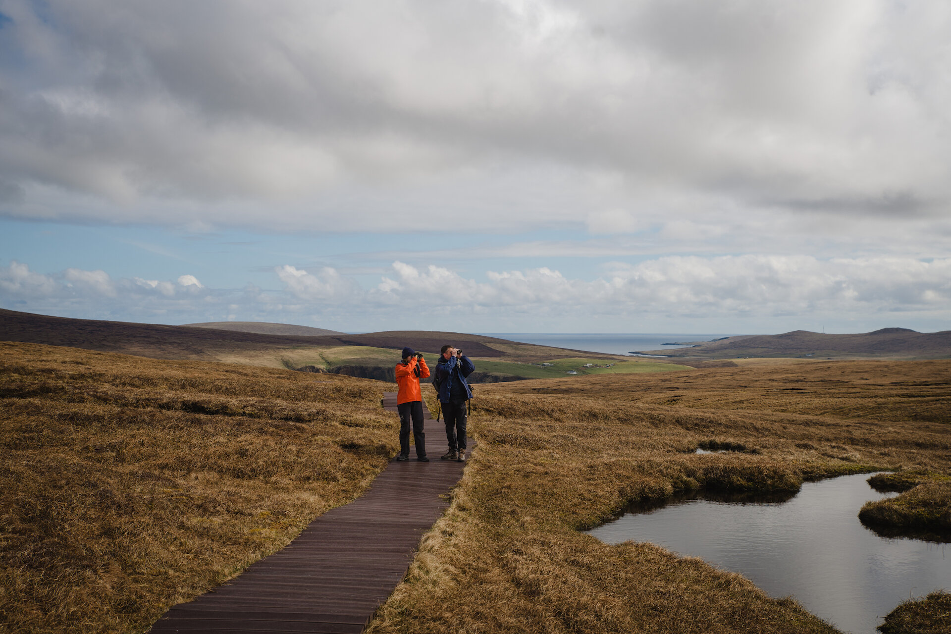 Walk the boardwalk at the UK's most northerly nature reserve