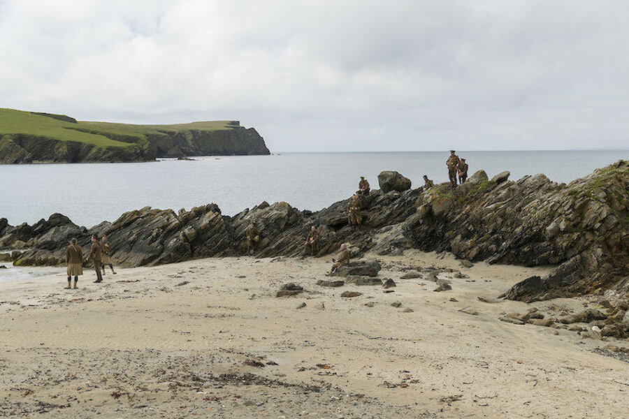 Some of the volunteers at St Ninian's Isle (Courtesy Shetland Arts and Paul Riddell)