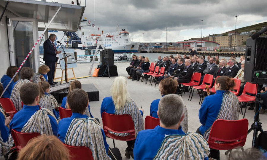 The opening ceremony (Courtesy Lerwick Port Authority)