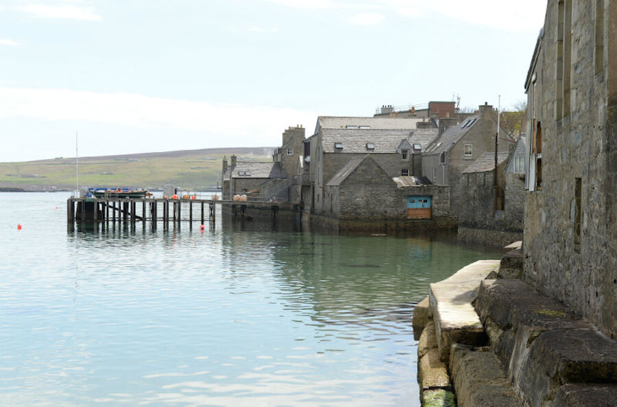 Many of Lerwick's oldest buildings, often built as traders' bases, have their feet in the sea (Courtesy Alastair Hamilton)