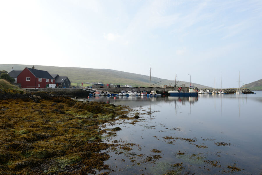 The old village of Voe, in south Delting, has a Scandinavian feel. If the building looks familiar, it features in series 3 of BBC1's Shetland detective series.