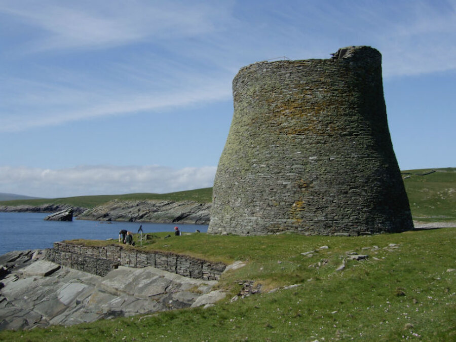 A much earlier generation of Shetland incomers - Pictish people - built the Mousa Broch, the finest example of this sort of structure to be found anywhere.