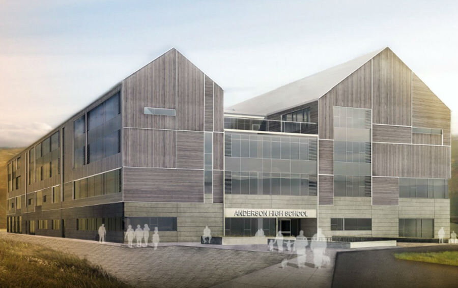 An artist's impression of the new school (Courtesy Shetland Islands Council)