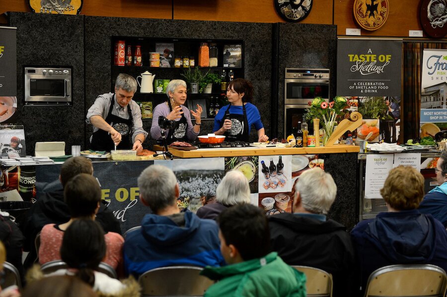 Shetland Food Fair demonstration 2014 - photograph by Dave Donaldson