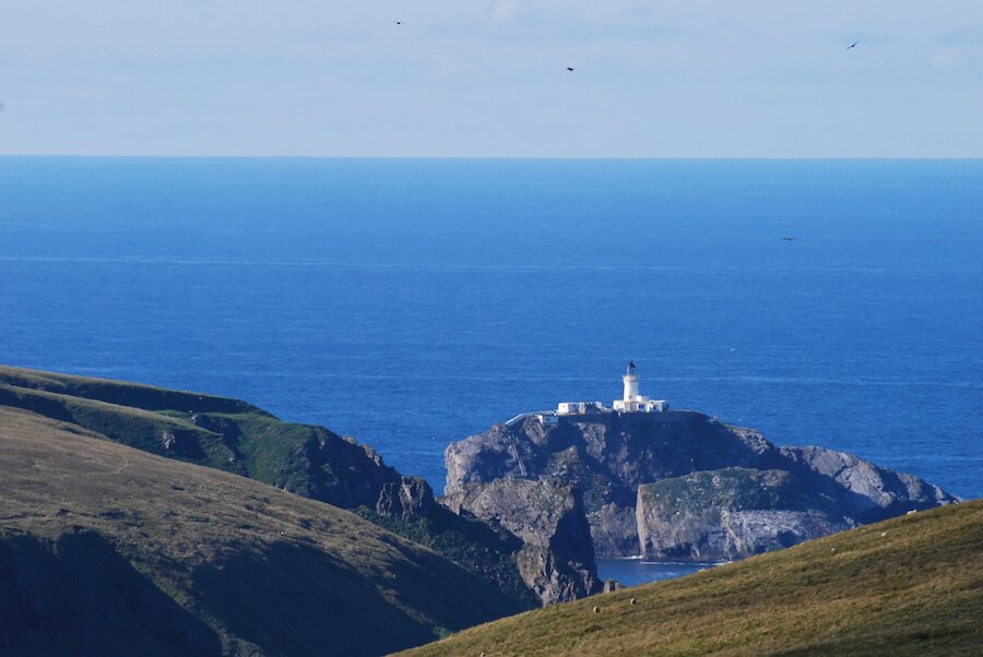 A glimpse of MUckle Flugga from Saxa Vord.
