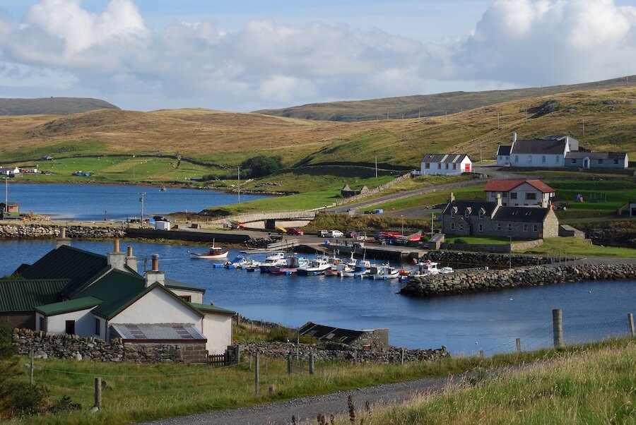 There are marinas in most corners of Shetland.