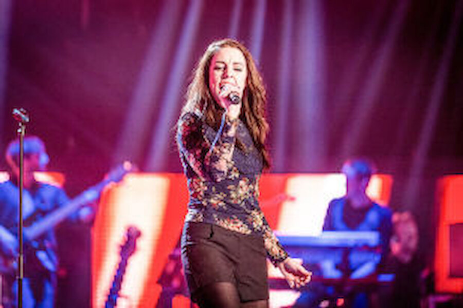 Lisa Ward performs for the judges on BBC1’s The Voice. (Courtesy BBC)