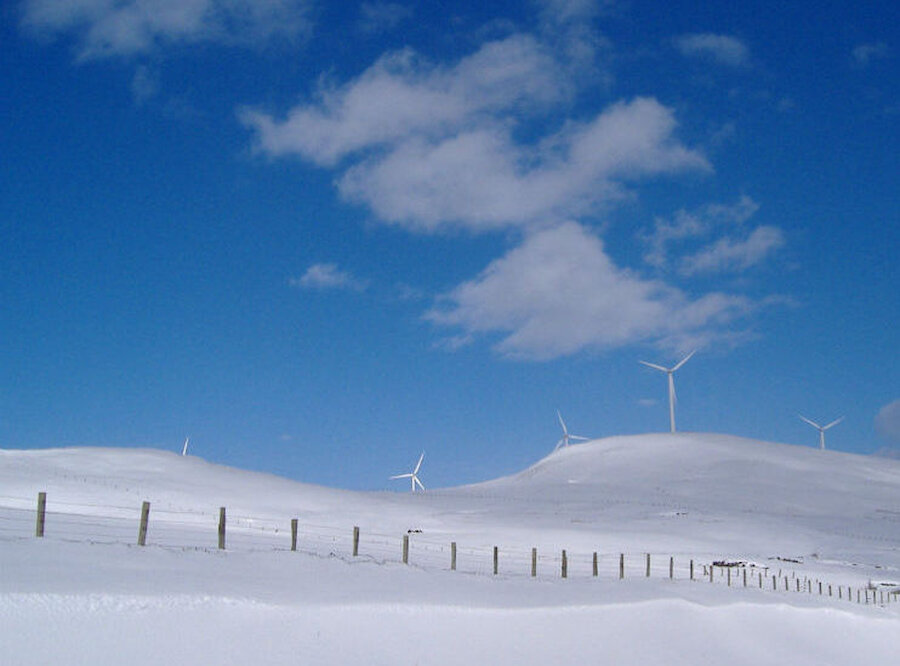 Although a number of individual wind turbines have been erected around Shetland, those at Burradale, near Lerwick, form the only wind farm in operation at present.