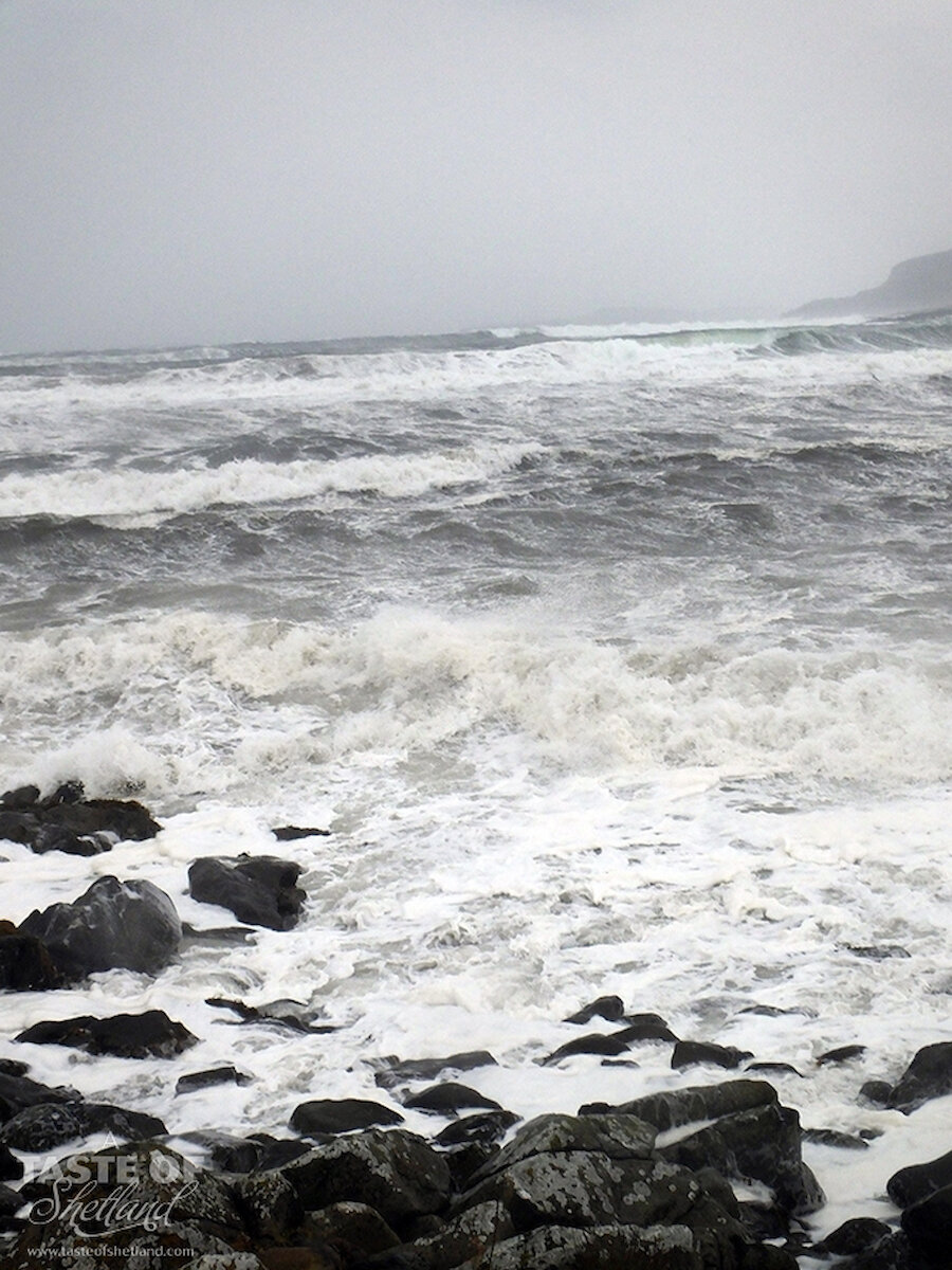 Unst seas in a force 9 gale