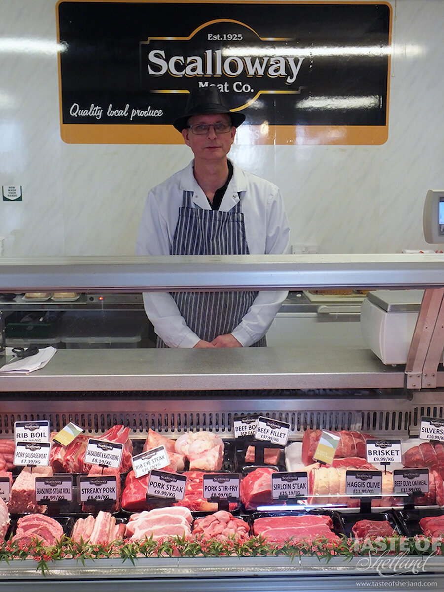 Danny at the Scalloway Meat Co