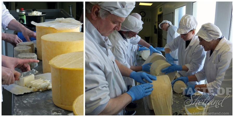 Larding and bandaging Sandstinger cheese