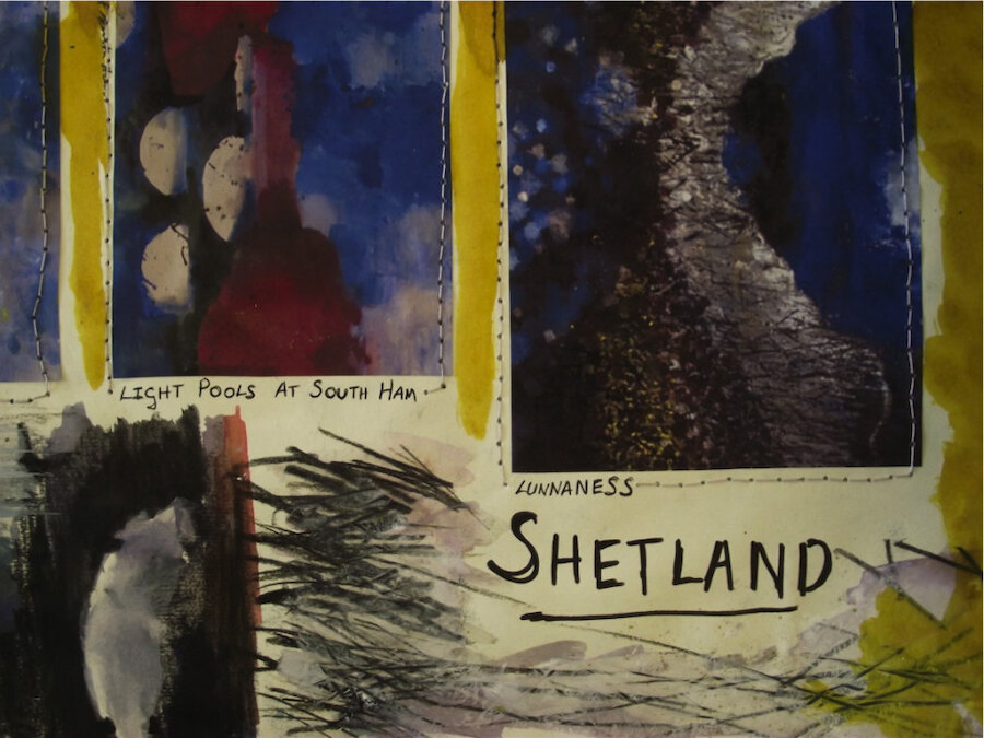 Juliette is inspired by artist Linda Newington's work. Image courtesy of Shetland College UHI.