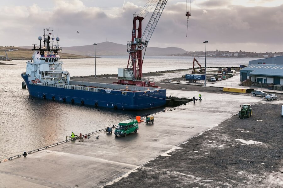 The supply vessel Sea Trout was first to use the new berth