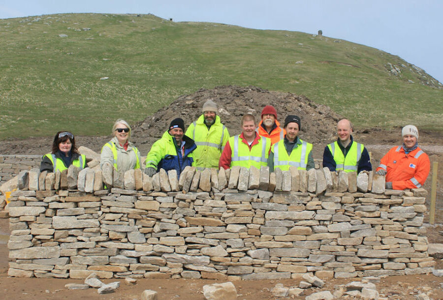 This group of drystone dyke trainees really enjoyed their lesson.