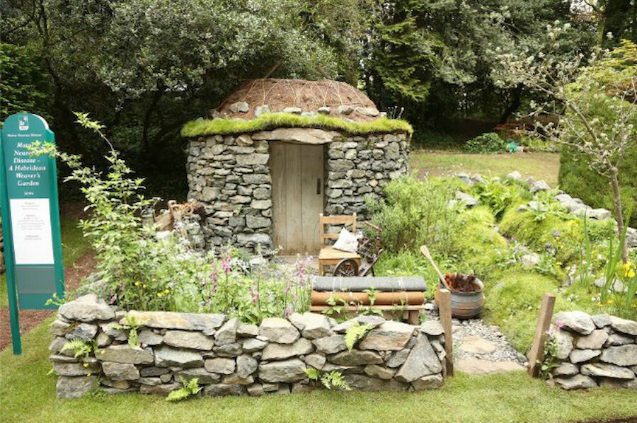 The show garden created for the Motor Neurone Disease Association was built with stone from the Shetland island of Yell. (Courtesy BBC Radio Shetland)