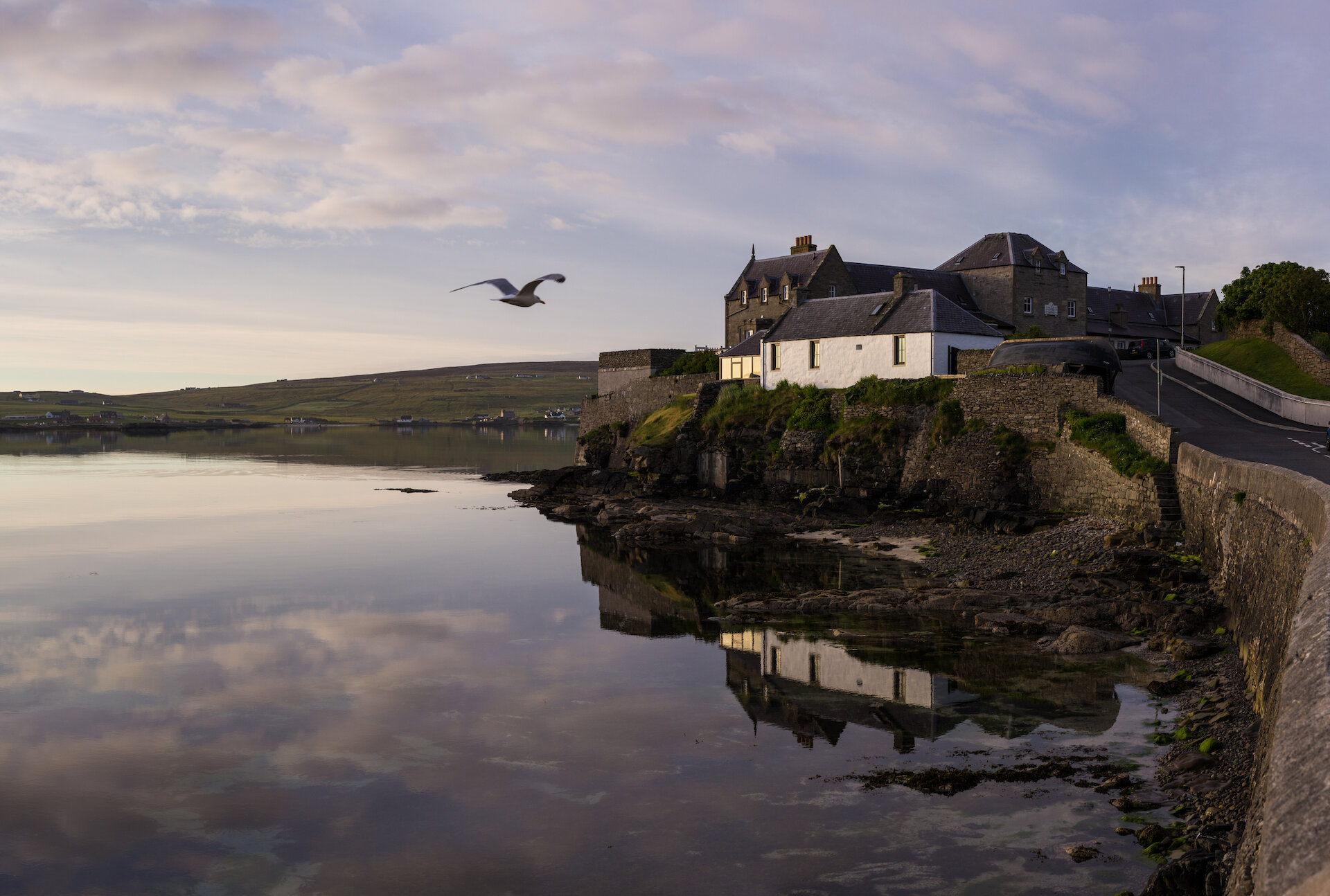 Many homes in Shetland are by the sea