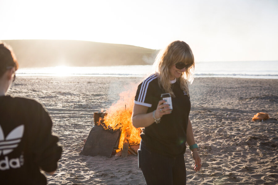 Sophie on the beach at St Ninian's | River Thompson