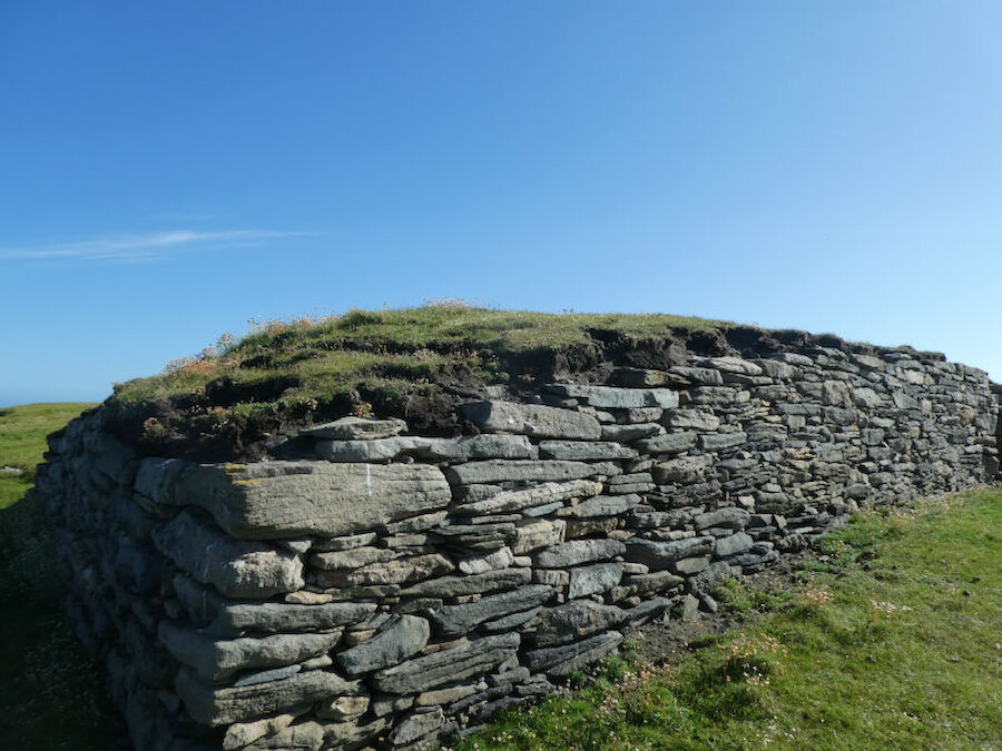 The walls are about 1.5m high and topped with peat (Courtesy Alastair Hamilton)