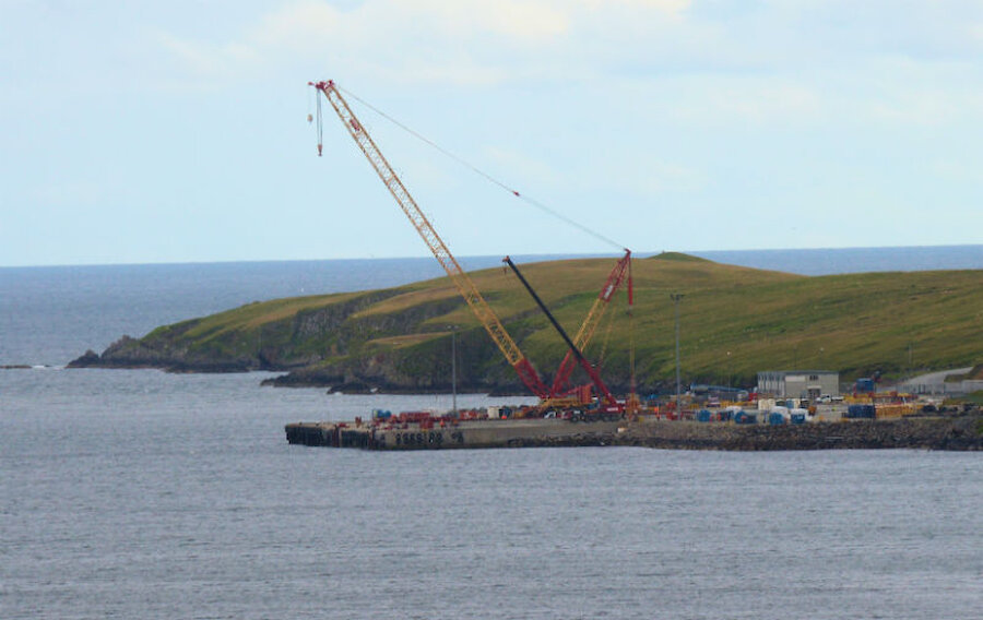 The decommissioning base at Dales Voe, Lerwick (Courtesy Alastair Hamilton)