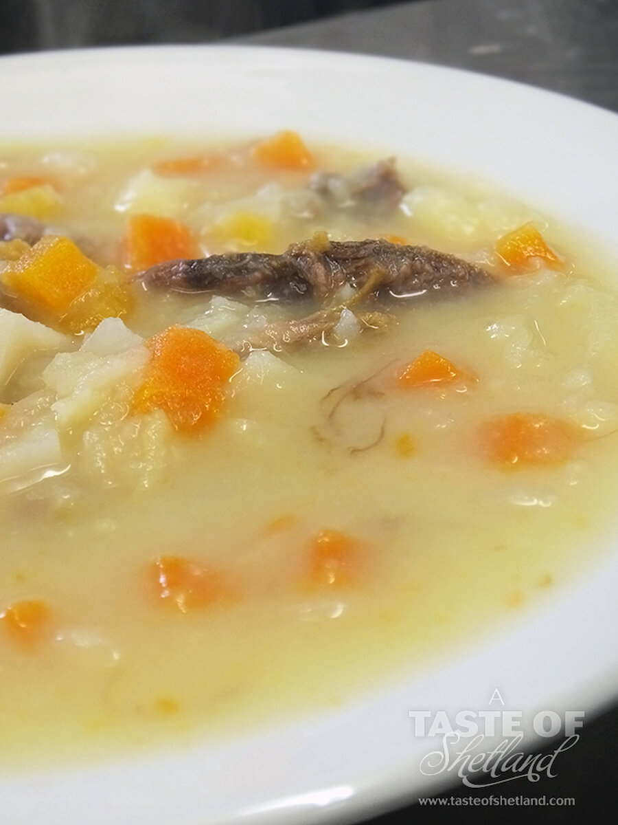Tattie soup using reestit mutton. | Taste of Shetland