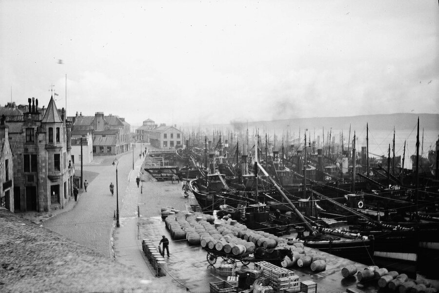 Herring boats in Lerwick Harbour | Shetland Museum and Archives