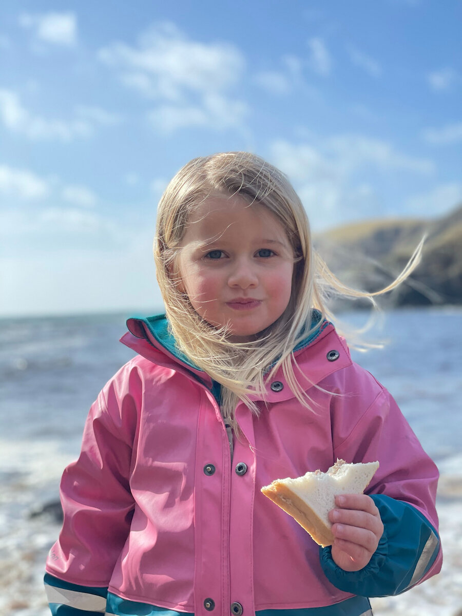 Laurie's daughter Lena enjoying her picnic | Laurie Goodlad