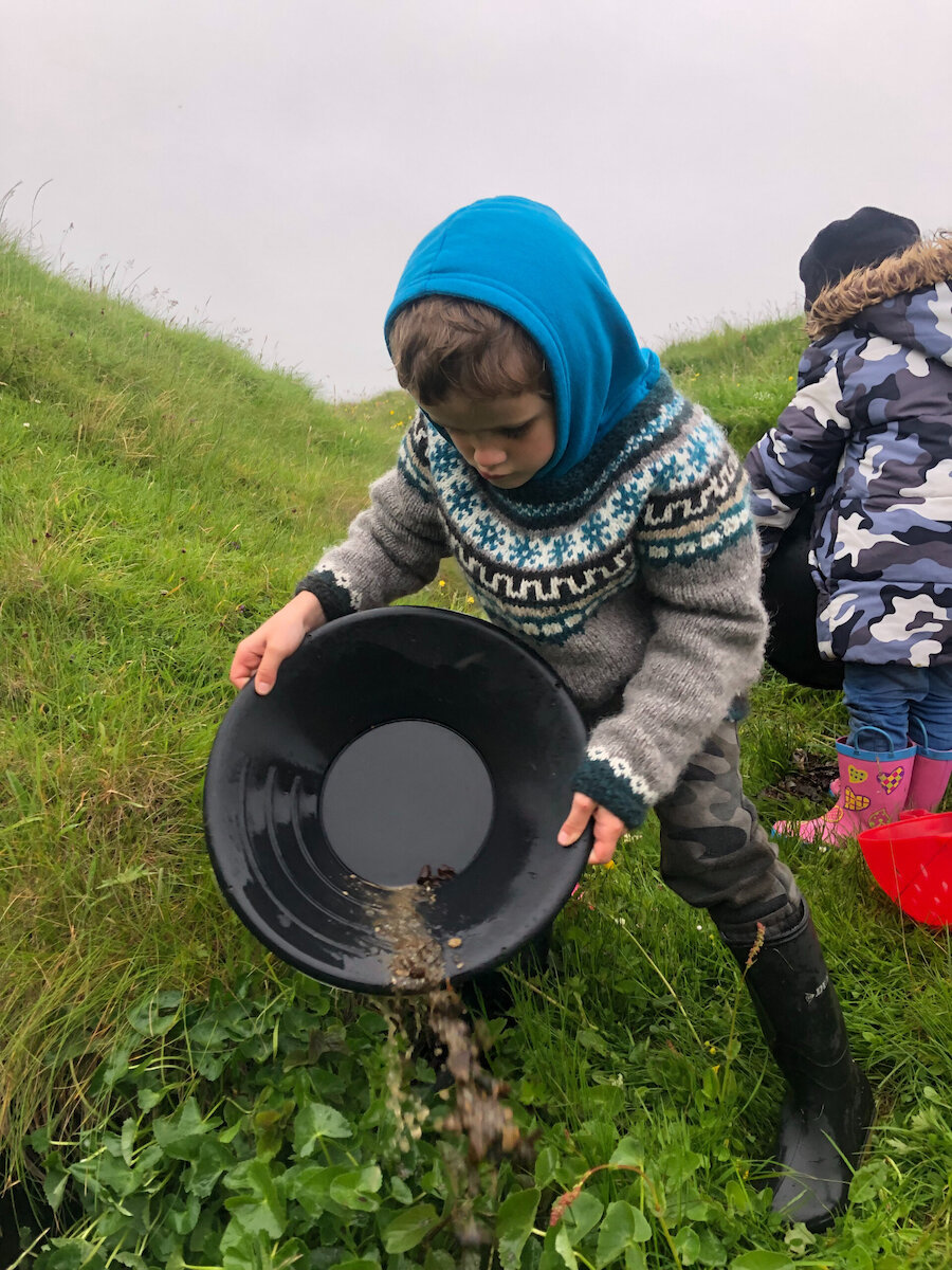 Panning for gold at Muness | Laurie Goodlad
