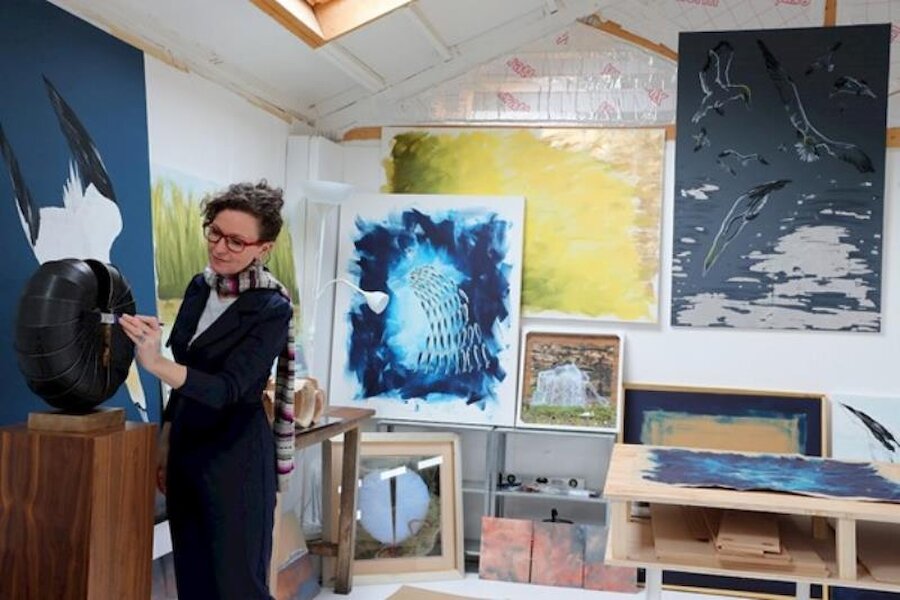 Roberta in her studio | Shetland Museum and Archives