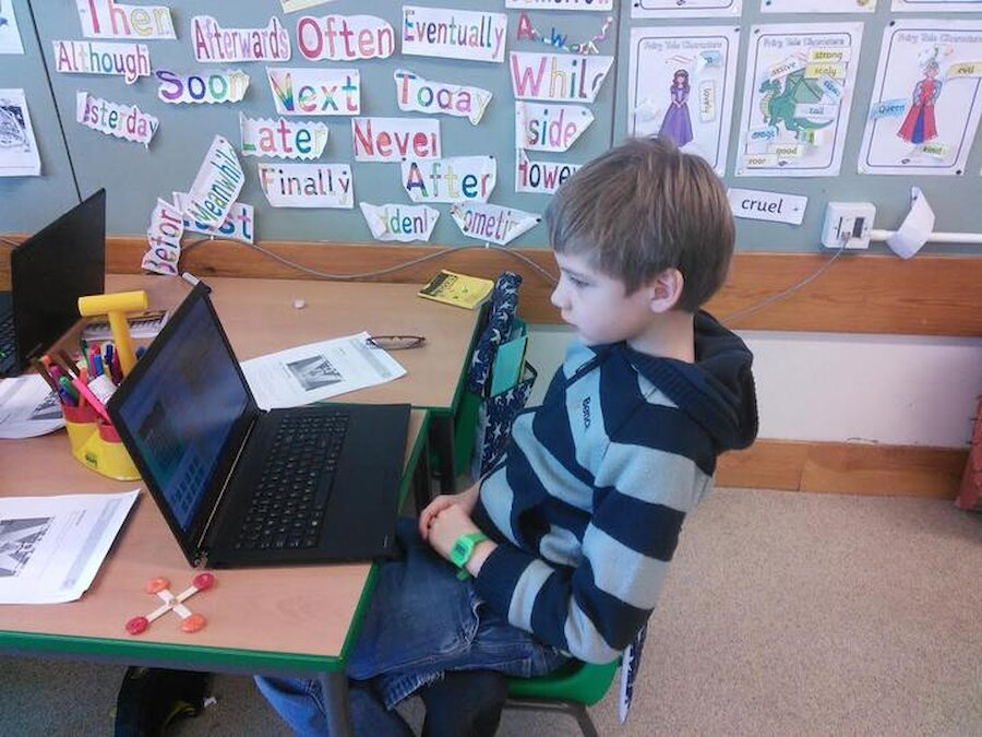 One of the young CodeClub participants.
