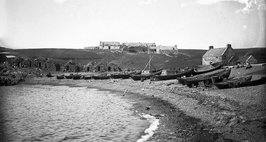 The Stenness fishing station when operational. | Janette Kerr & Shetland Museum & Archives