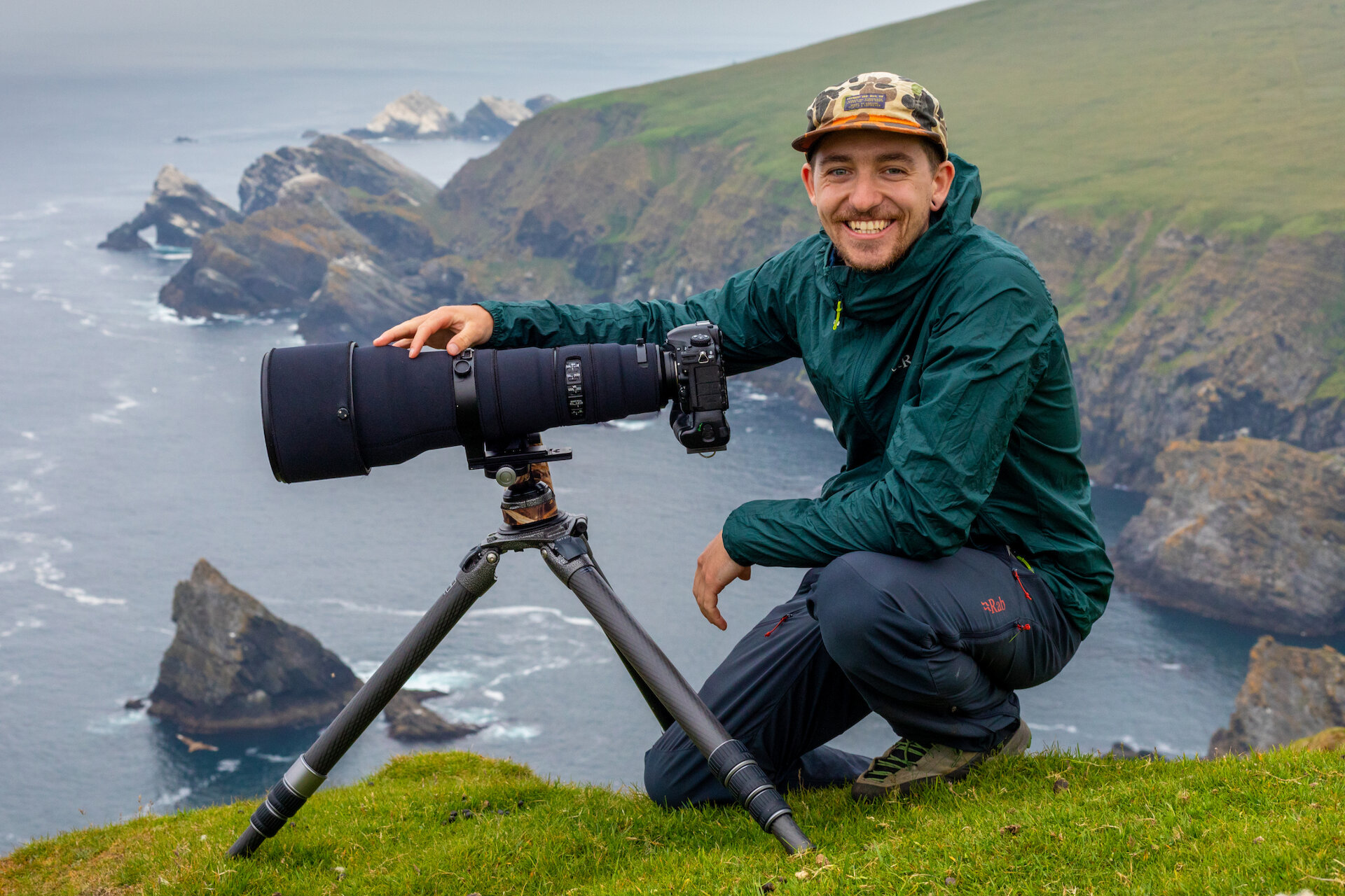 No regrets: Young wildlife photographer Ben Dalgleish at Hermaness Nature Reserve in Unst.