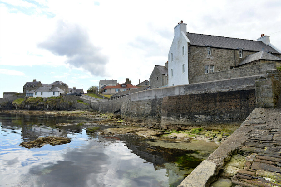 In 'da sooth end' of old Lerwick. The Old Manse, on the right, is believed to be Lerwick's oldest surviving building (Courtesy Alastair Hamilton)