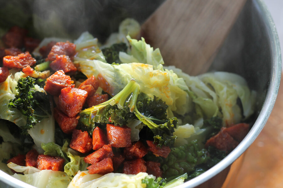 Cavoli e Patate can be made with Shetland kale | Osla Jamwal-Fraser