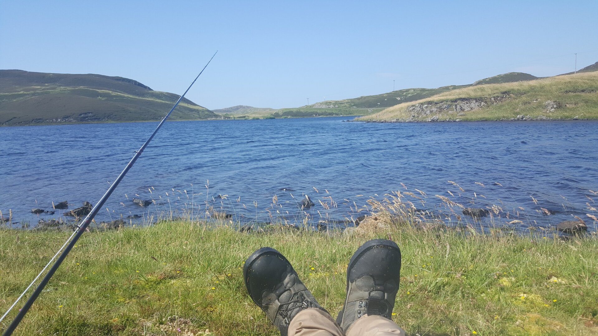 Getting away from it all with a spot of trout fishing.