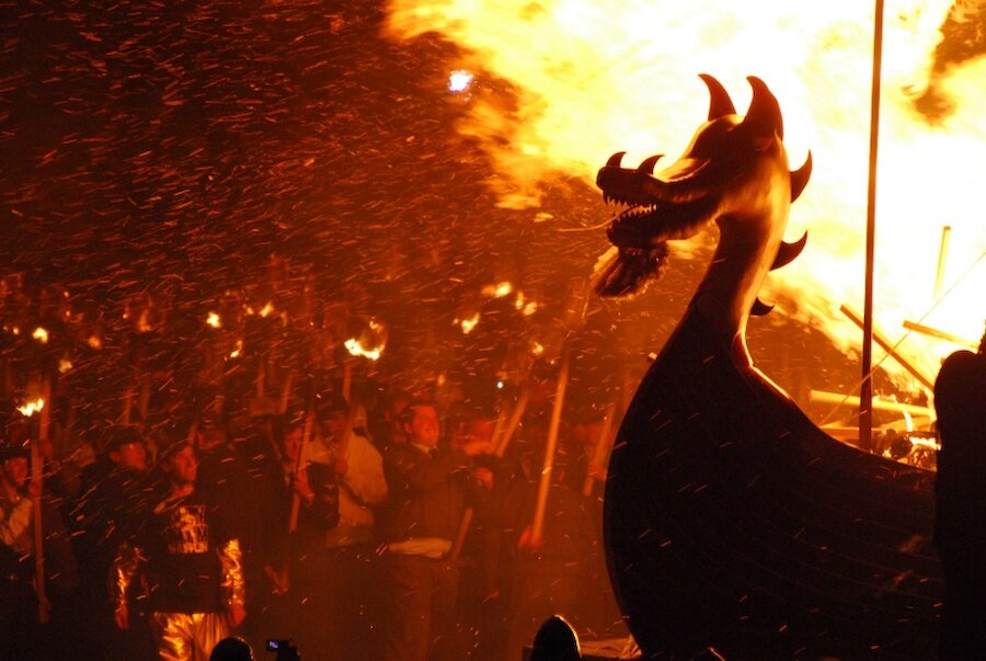 The galley burns at Lerwick's Up Helly Aa. | Alastair Hamilton