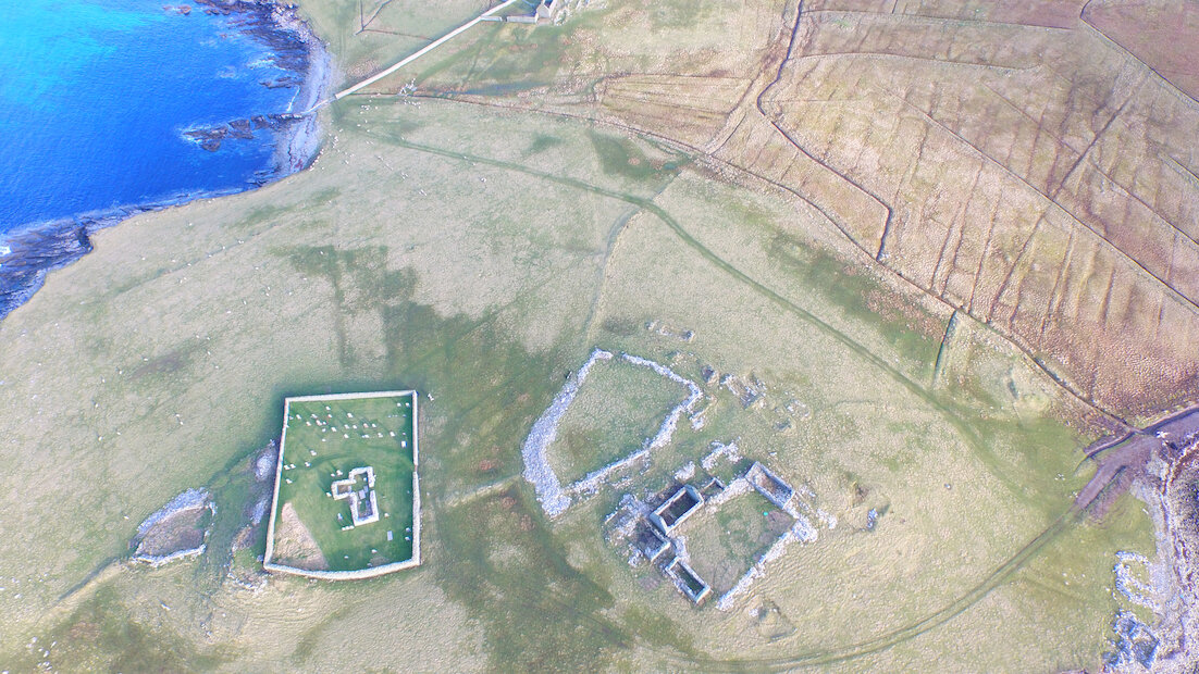 Culliesbrough ruins as seen by a drone. | James Tulloch