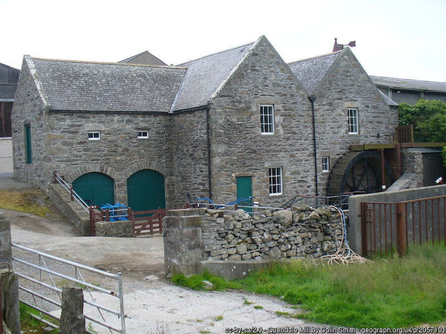 The restored Quendale Mill, in the South Mainland (Courtesy of and Copyright Colin Smith)