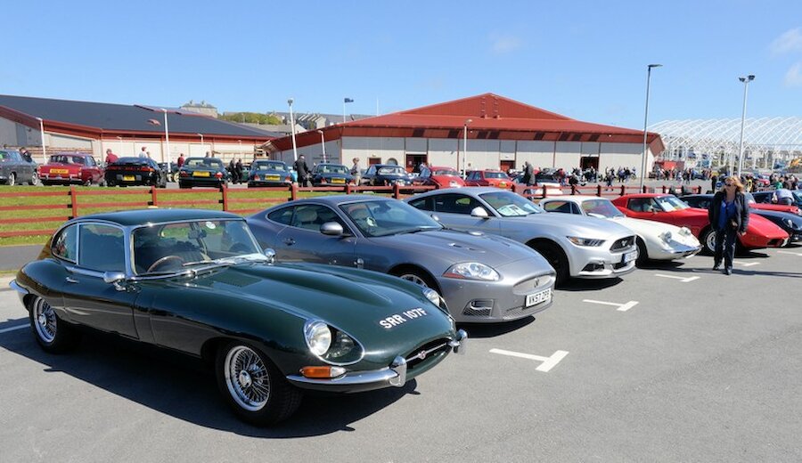 An impressive array of sports cars. Many exhibits are accommodated outdoors. | Alastair Hamilton