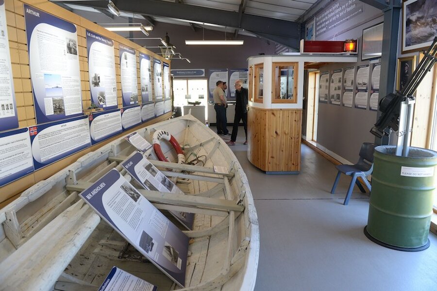 Part of the extensive display relating the story of the "Shetland Bus" in the Scalloway Museum. | Alastair Hamilton