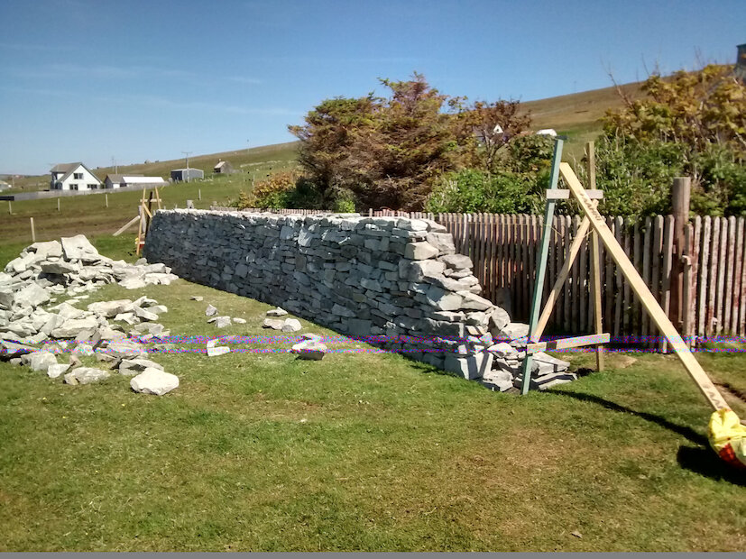 The drystone dyke to replace the wooden fence. | Chris Dyer