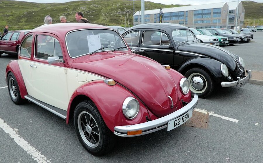 Eight Volkswagens were on show, including these two Beetles. | Alastair Hamilton