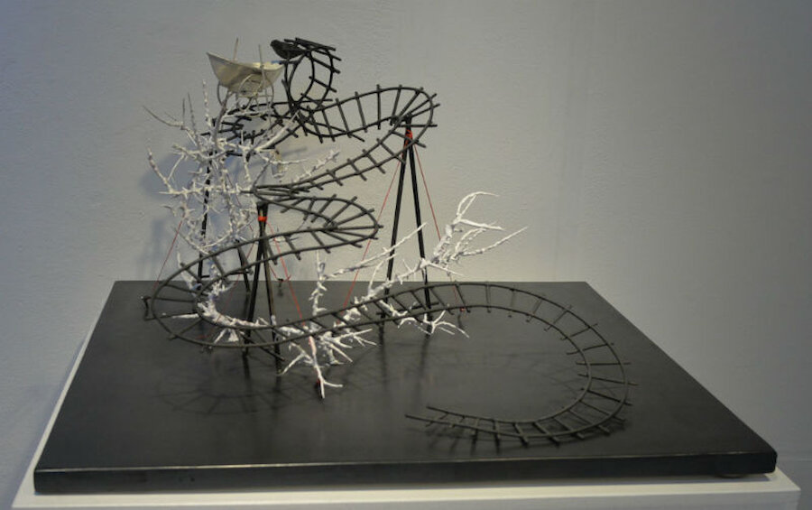 Road to Nowhere employs silver, copper wire and copper-plated sea buckthorn (Courtesy Alastair Hamilton)