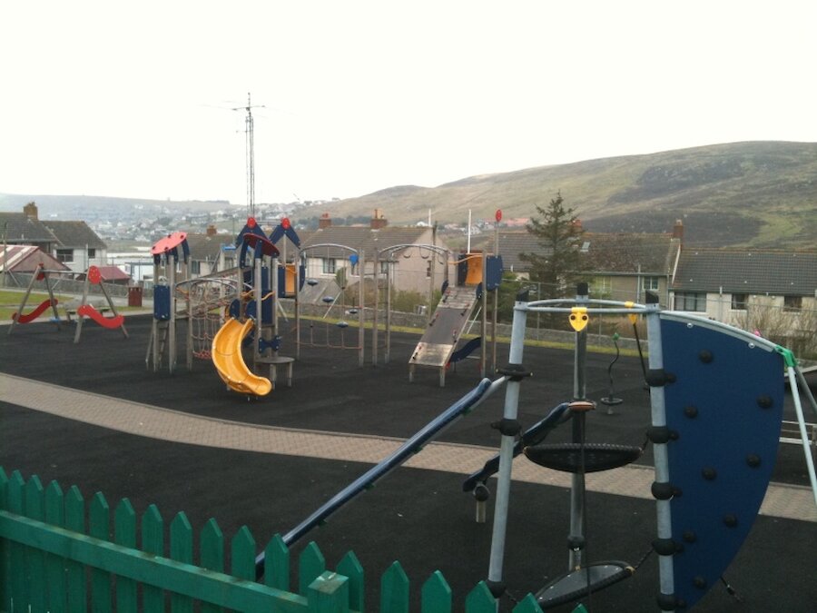 The play area at Hayfield, Lerwick (Courtesy Shetland Islands Council)
